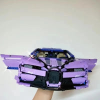 Thumbnail for Building Blocks Tech MOC Bugatti Chiron Racing Sports Car MINI Bricks Toy - 4