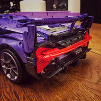 Thumbnail for Building Blocks Tech MOC Bugatti Chiron Racing Sports Car MINI Bricks Toy - 8