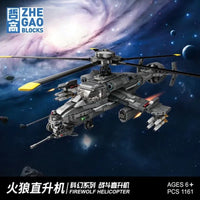 Thumbnail for Building Blocks Technic MOC Science Fiction Firewolf Attack Helicopter Bricks Toy - 2