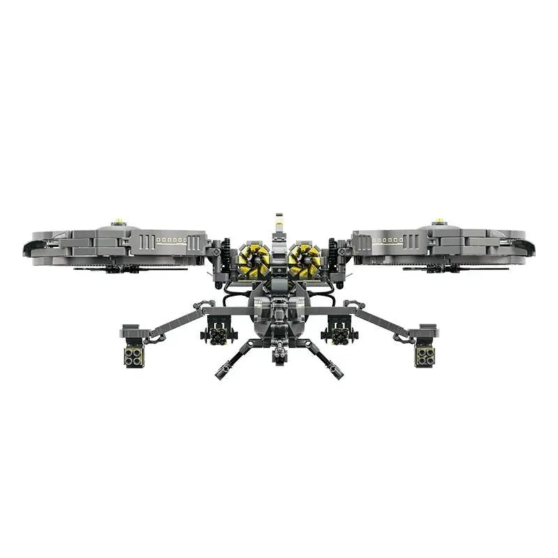 Building Blocks Technic MOC Science Fiction Ghost Attack Helicopter Bricks Toys Construction Set Toys - 6