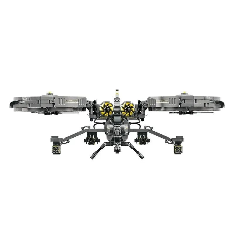 Building Blocks Technic MOC Science Fiction Ghost Attack Helicopter Bricks Toys - 6