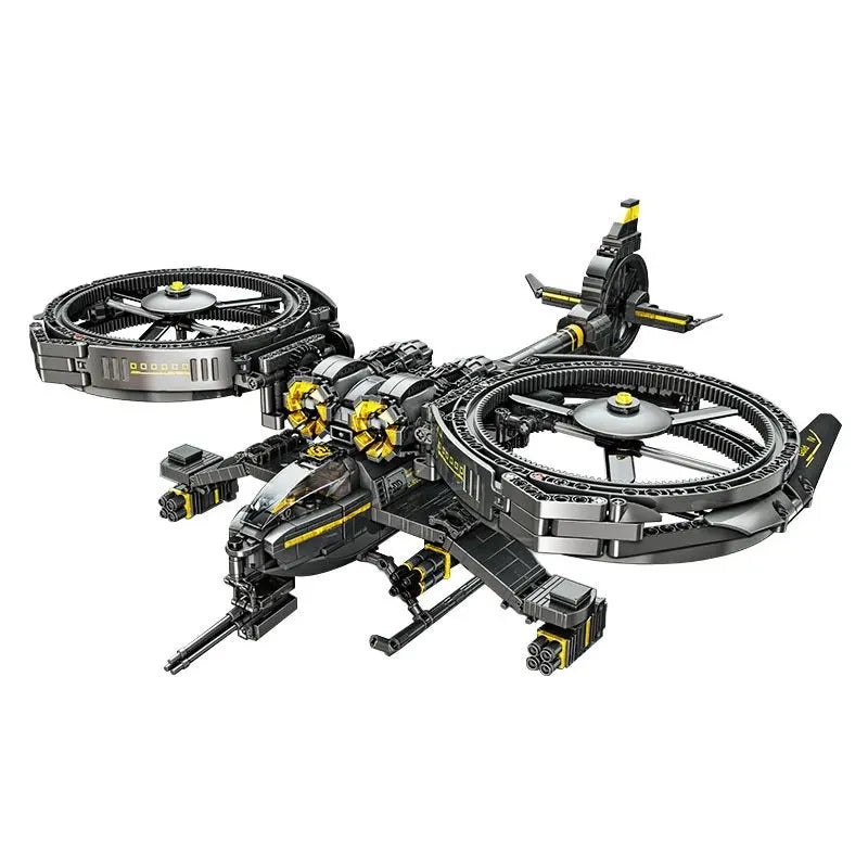 Building Blocks Technic MOC Science Fiction Ghost Attack Helicopter Bricks Toys Construction Set Toys - 1