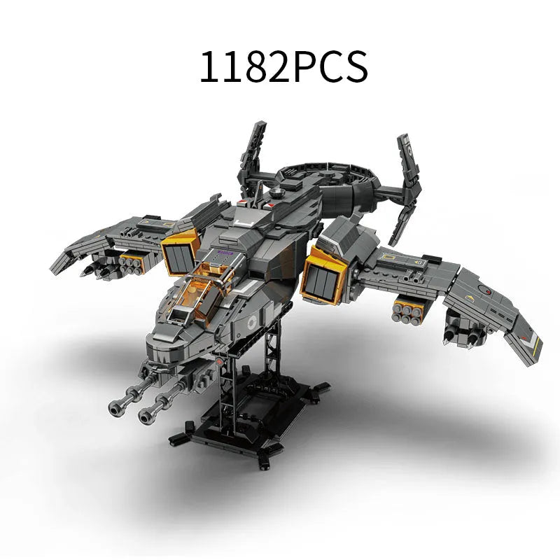 Building Blocks Technic MOC Science Fiction Phantom Attack Aircraft Bricks Toys Construction Set Toys - 1