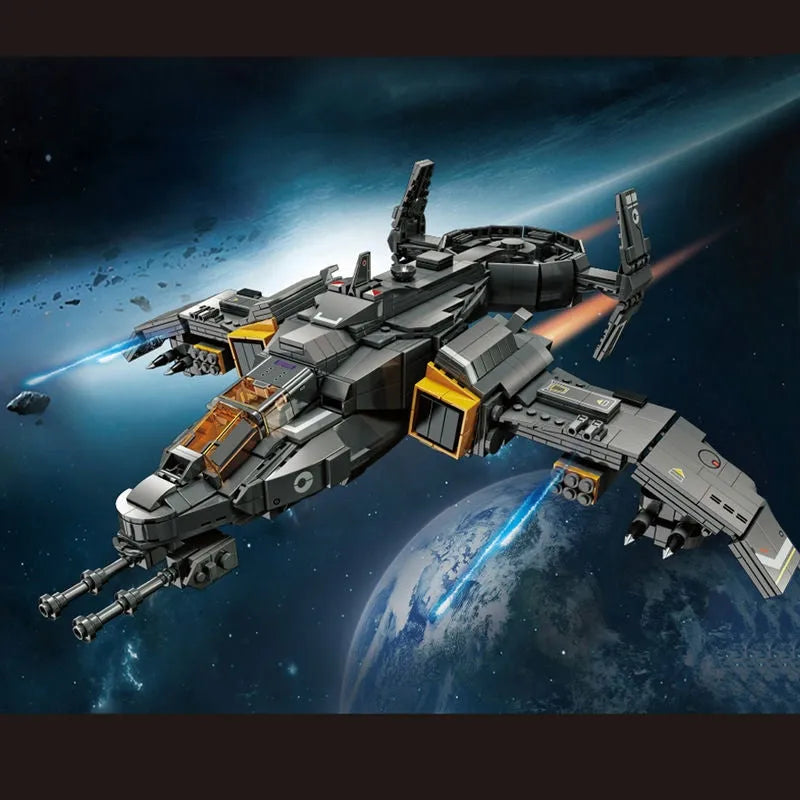 Building Blocks Technic MOC Science Fiction Phantom Attack Aircraft Bricks Toys Construction Set Toys - 2
