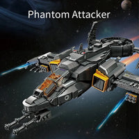 Thumbnail for Building Blocks Technic MOC Science Fiction Phantom Attack Aircraft Bricks Toys - 6