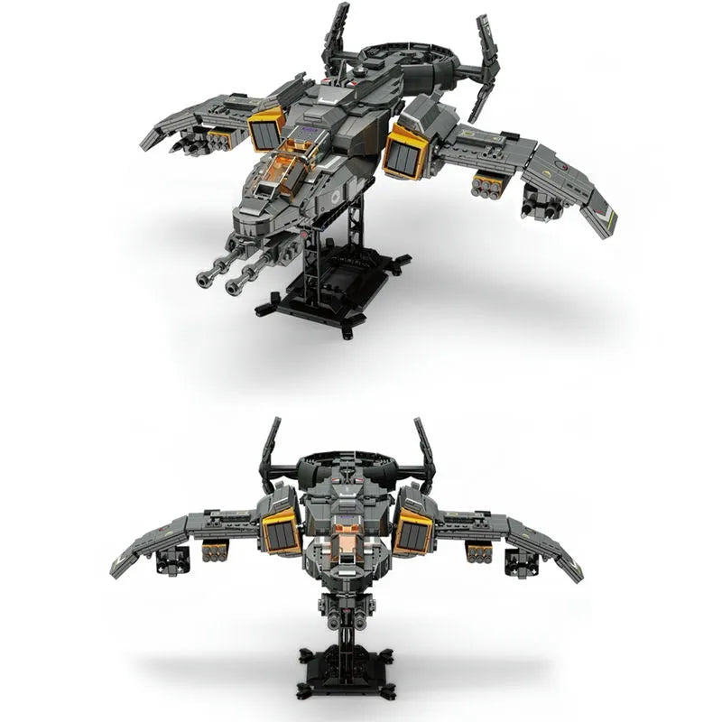 Building Blocks Technic MOC Science Fiction Phantom Attack Aircraft Bricks Toys Construction Set Toys - 3