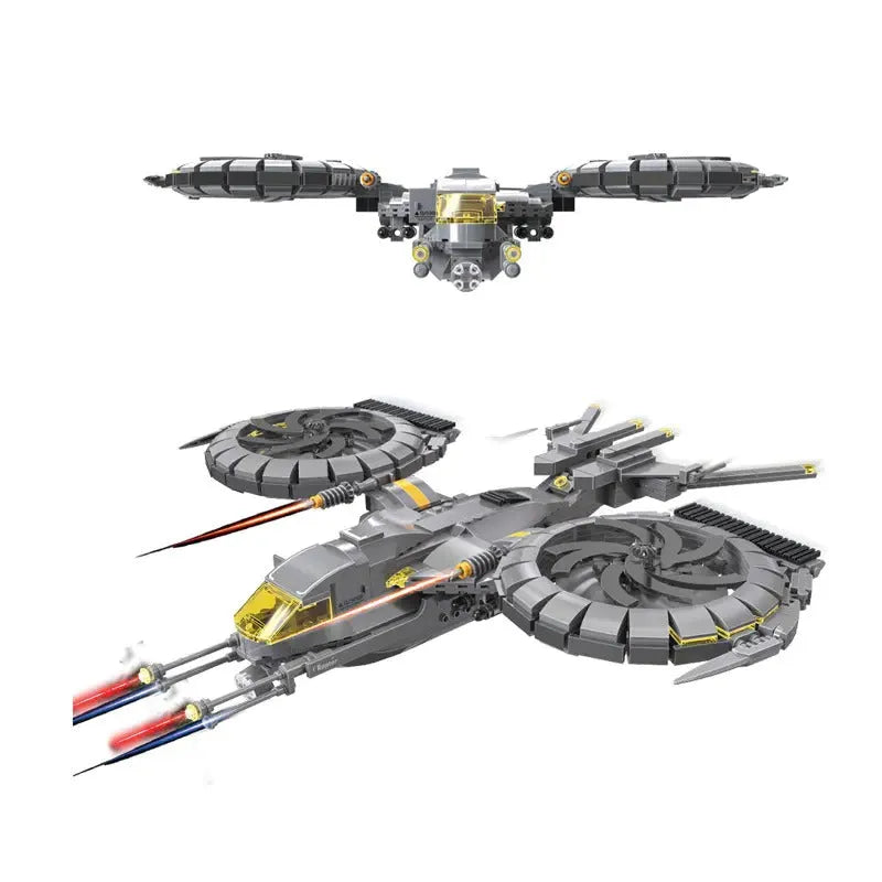 Building Blocks Technic MOC Science Fiction Raptor Attack Aircraft Bricks Toys - 3