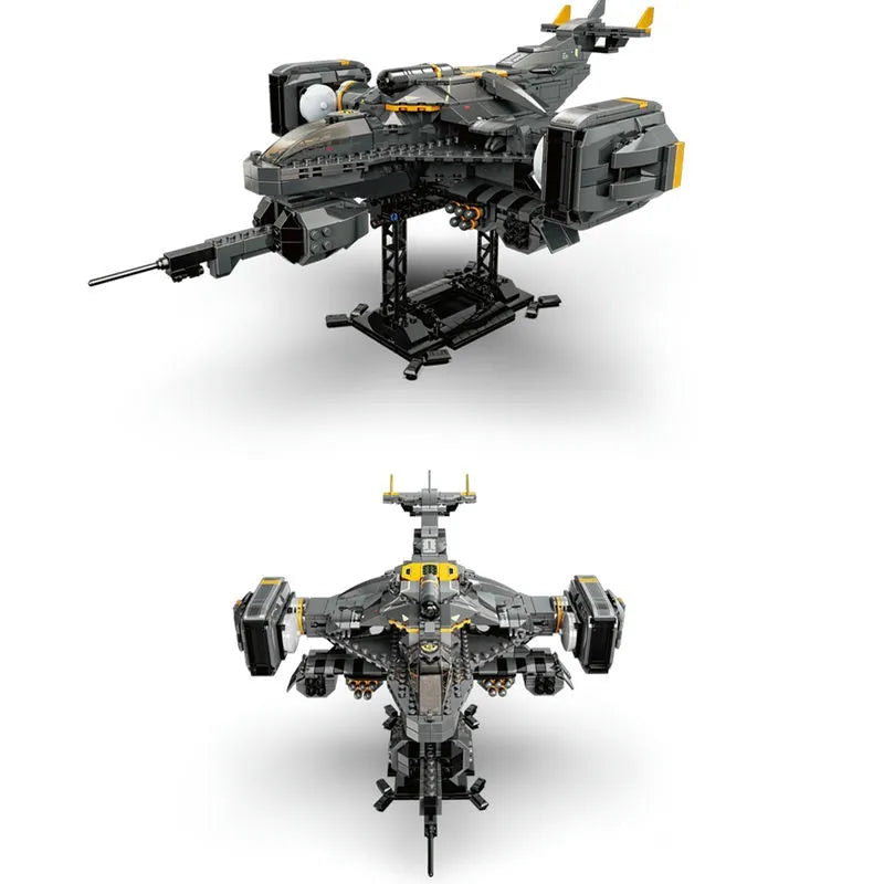 Building Blocks Technical Science Fiction MOC Titan Attack Aircraft Bricks Toys - 4